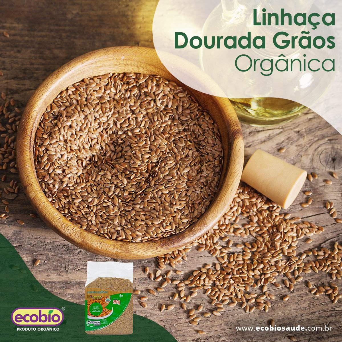 Linhaça dourada em grãos